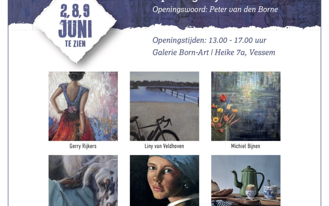 Expositie zo 2 juni en za en zo 8 en 9 juni van diverse kunstenaars bij Atelier Born-Art in Vessem