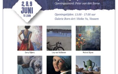 Expositie zo 2 juni en za en zo 8 en 9 juni van diverse kunstenaars bij Atelier Born-Art in Vessem